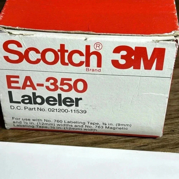 Vtg SCOTCH 3M ea-350 labeled label gun original box - Picture 10 of 12